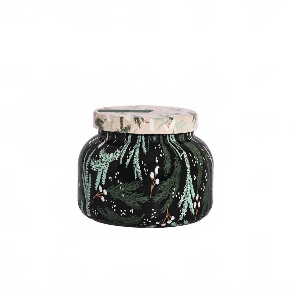NEW CAPRI BLUE crystal pine holiday pattern play signature jar - 19 oz in green